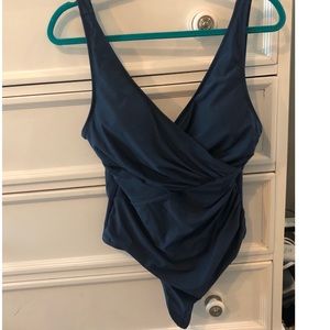 Cupshe Blue One Piece Swim Suit XL